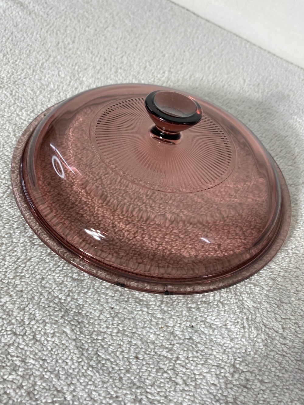 Vintage PYREX Cranberry Glass Saucepan Pot Lid 1.5L the V-1.5-C Replacement